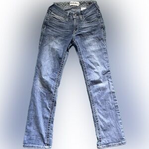 Ariat Jeans Women’s Mid Rise Straight Thick Stitch Size 26s western cowgirl